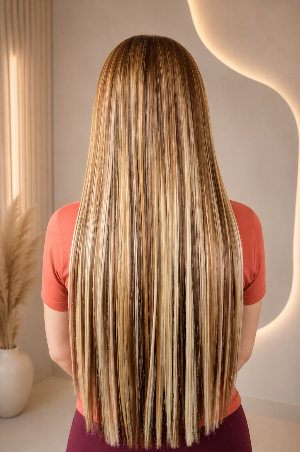 Extensiones lacias rubias